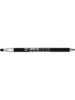 W7 Super Gel Deluxe Blackest Black Μολύβι Ματιών 1.5gr