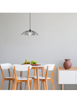 Bonprix Farac-6380 584TTM1466 Κρεμαστό Φωτιστικό Οροφής Μονόφωτο Μαύρο