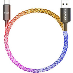 Awei CL-127T Braided USB-A to USB-C 66W 1m Multicolor 6217924887868
