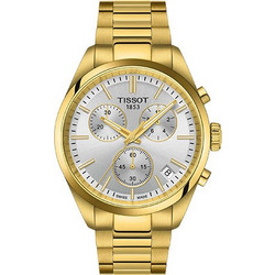 Tissot Ανδρικό Ρολόι Χρονογράφος με Χρυσό Μεταλλικό Μπρασελέ T150.417.33.031.00