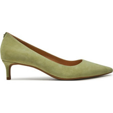 Michael Kors Alina Γόβες Suede με Λεπτό Χαμηλό Τακούνι Πράσινο Mint 40R3ALMP1S-341