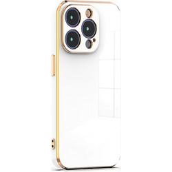 Bodycell Gold Plated Silicon Back Cover White (iPhone 15 Pro)