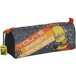 Safta Bart Simpson Κασετίνα Βαρελάκι Γκρι 811705742