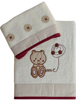 Bebe Stars Teddy Bear Σετ Βρεφικές Πετσέτες 2τμχ