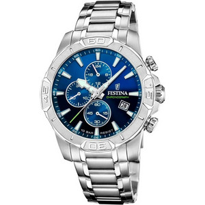 Festina Ανδρικό Ρολόι Χρονογράφος με Ασημί Μεταλλικό Μπρασελέ F20704/4 Festina Ανδρικό Ρολόι Χρονογράφος με Ασημί Μεταλλικό Μπρασελέ F20704/4