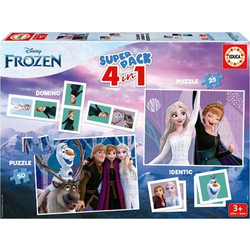 Παιδικό Puzzle Educa 4 in 1 SuperPack Frozen 25 + 50 Κομμάτια