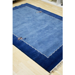 Sprintzio Nepal Χειροποίητο Χαλί Ορθογώνιο Μάλλινο 172x240cm 1415 Blue