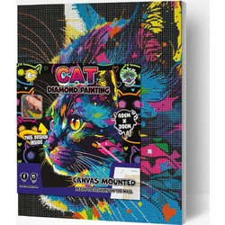 Splat Planet Cat Καμβάς Diamond Painting Kit 30x40cm SP-DM-CAT-V2
