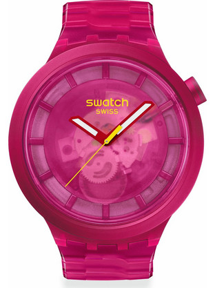 Swatch Big Bold Ανδρικό Ρολόι με Φούξια Λουράκι SB05P102
