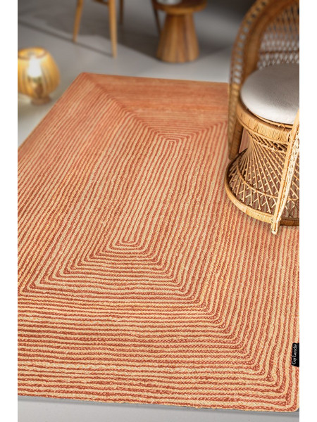 Guy Laroche Hartum Χαλί Ορθογώνιο Καλοκαιρινό Γιούτα 60x180cm Coral
