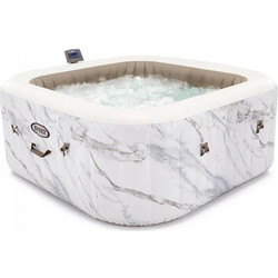 Intex Spa Deluxe Set Calacatta Dual Zone Φουσκωτή Πισίνα Πλαστική με Υδρομασάζ 175x175x71cm