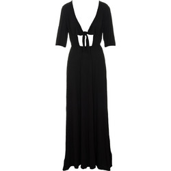 Kendall + Kylie Maxi Καλοκαιρινό Βραδινό Φόρεμα Μαύρο KKC.1S1.030.014-BLK