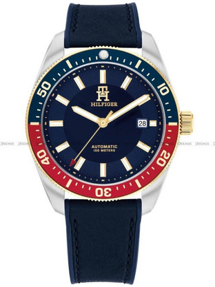Tommy Hilfiger TH85 Ανδρικό Ρολόι Αυτόματο με Μπλε Δερμάτινο Λουράκι 1792141