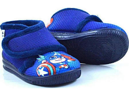 Meridian Captain America Χειμερινές Παιδικές Παντόφλες Μποτάκια για Αγόρια Μπλε 6209061