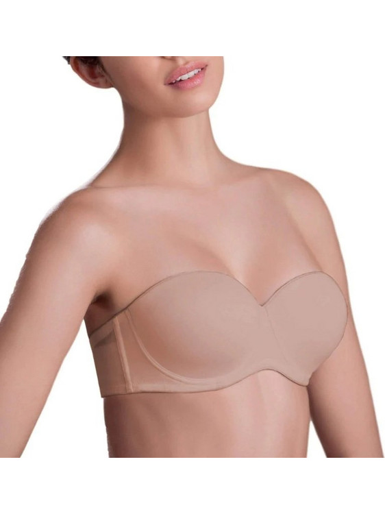 Leilieve Elegance Σουτιέν Strapless με Ελαφριά Ενίσχυση χωρίς Μπανέλα Μπεζ 6004
