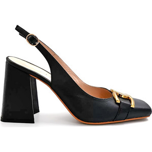 Favela Travail Γόβες Slingback Δερμάτινες με Χοντρό Ψηλό Τακούνι Μαύρες 0116001414 Favela Travail Γόβες Slingback Δερμάτινες με Χοντρό Ψηλό Τακούνι Μαύρες 0116001414