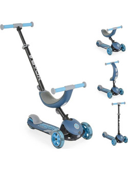 Byox Motion 4in1 Αναδιπλούμενο Παιδικό Πατίνι Τρίτροχο με Κάθισμα Μπλε