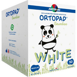 Master Aid Ortopad Bamboo Οφθαλμικά Επιθέματα για Παιδιά Λευκά 85x59mm 50τμχ