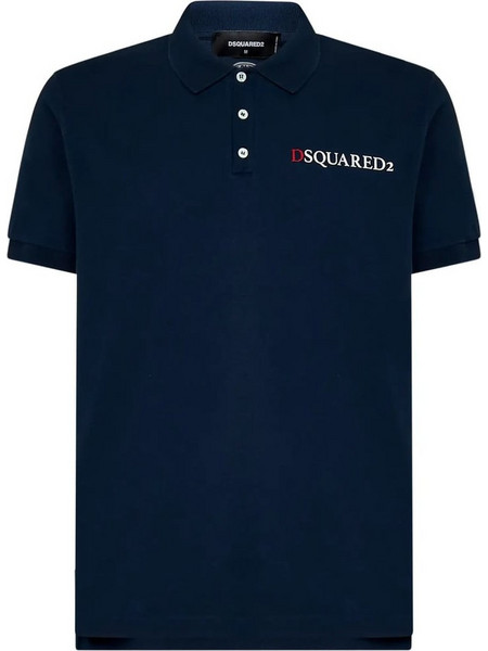 Dsquared2 Ανδρική Μπλούζα Polo Κοντομάνικη Navy Μπλε S71GL0046S22743-477