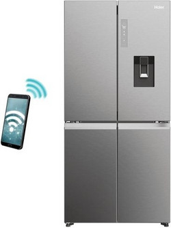 Haier HCW58F18EWMP Ψυγείο Ντουλάπα 507lt Full No Frost Υ177.5xΠ83xΒ69.7cm Inox