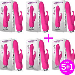 LateToBed Couby Δονητής Rabbit Ροζ 6τμχ