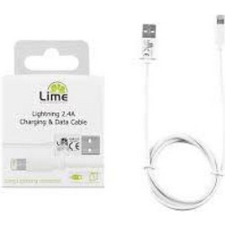 Lime Successories LUL01 USB-A to Lightning Cable 1m White 5205308277696