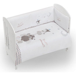 Interbaby Papis Felices Πολυμορφική Κούνια για Στρώμα 60x120cm Λευκή + Σετ Προίκας