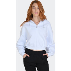 Target Γυναικεία Ζακέτα Φούτερ Κοντή με Κουκούλα και Φερμουάρ Λευκή W25/66470-01