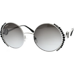 Lancel LA91013 C01 Γυναικεία Γυαλιά Ηλίου Στρογγυλά Μεταλλικά Ασημί με Μαύρο Degradee Φακό