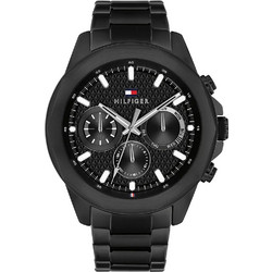 Tommy Hilfiger Lars Ανδρικό Ρολόι Χρονογράφος με Μαύρο Μεταλλικό Μπρασελέ 1710653