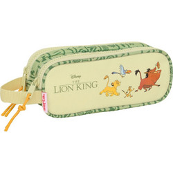Safta Disney The Lion King Mufasa Κασετίνα Βαρελάκι με 2 Θήκες Πράσινο Mint Κίτρινη S4311252
