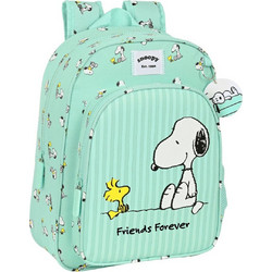 Safta Snoopy Friends Forever Σχολική Τσάντα Πλάτης Νηπιαγωγείου Τιρκουάζ 612239185