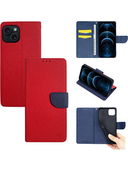 Sonique Trend Wallet Red / Navy Blue (iPhone 15 Plus)