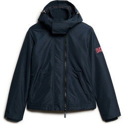 Superdry Γυναικείο Μπουφάν Χειμωνιάτικο Softshell Μακρύ Navy Μπλε W5011747A-98T