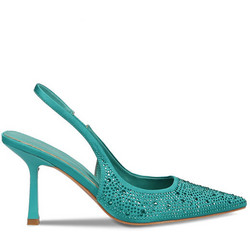 Migato Γόβες Slingback με Τακούνι Στιλέτο με Στρας Τιρκουάζ ST1009-06