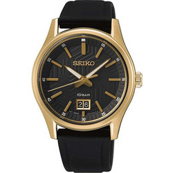 Seiko Ανδρικό Ρολόι με Μαύρο Καουτσούκ Λουράκι SUR560P1