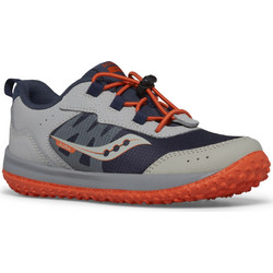 Saucony Aura Παιδικά Αθλητικά Παπούτσια για Τρέξιμο Γκρι Πορτοκαλί SK266707