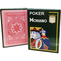 Modiano Cristallo Τράπουλα Πλαστικοποιημένη Κόκκινη 8003080004120