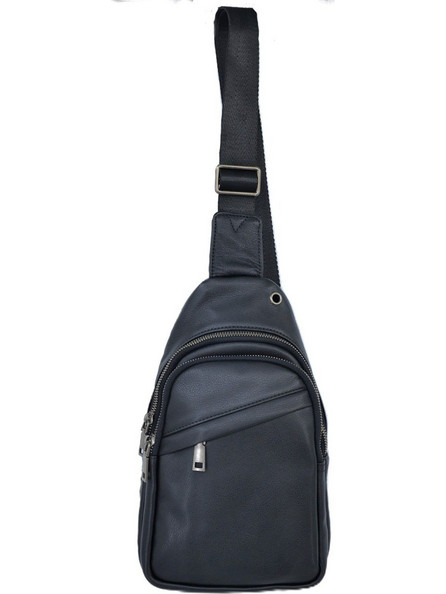 Leather 100 Ανδρική Τσάντα Στήθους Μαύρη 34-BAG-8010