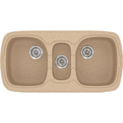 Sanitec Classic 303 Επικαθήμενος Νεροχύτης Γρανίτη Ματ Granite Beige 96x51cm