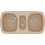 Sanitec Classic 303 Επικαθήμενος Νεροχύτης Γρανίτη Ματ Granite Beige 96x51cm