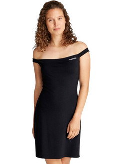 Calvin Klein Mini Καλοκαιρινό Καθημερινό Φόρεμα Μεταξωτό Μαύρο J20J225541-BEH