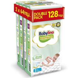 Babylino Premium Ultra Soft Πάνες No2 3-6kg 128τμχ