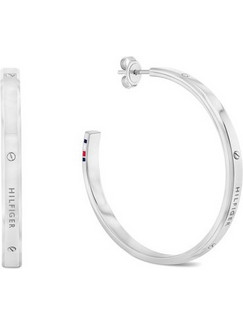 Tommy Hilfiger Γυναικεία Σκουλαρίκια Κρίκοι από Ατσάλι Ασημί 2780956
