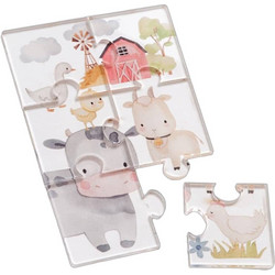 Parisis Μπομπονιέρα Βάπτισης Puzzle Ζωάκια της Φάρμας από Plexiglass