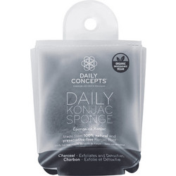 Daily Concepts Konjac Charcoal Σφουγγάρι Καθαρισμού για Αποτοξίνωση & Απολέπιση Προσώπου