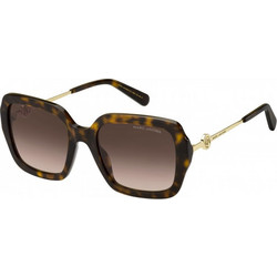 Marc Jacobs MARC652-S-86 Γυναικεία Γυαλιά Ηλίου Τετράγωνα Καφέ Χρυσό με Καφέ Degradee Φακό