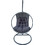 Pakoworld Makito Κρεμαστή Κούνια Φωλιά Wicker Γκρι 368-000004