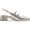 Tamaris Γόβες Slingback Δερμάτινες με Χοντρό Χαμηλό Τακούνι Ασημί 1-29510-44-957