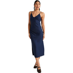 RVCA Everyday Bias Midi Καλοκαιρινό Βραδινό Φόρεμα Σατέν Navy Μπλε UVJWD00168-BYL0